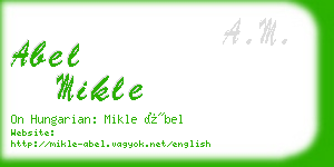 abel mikle business card